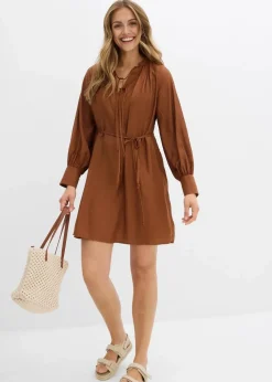 Umstands- und Stillblusenkleid aus fließender Viskose