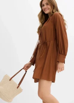 Umstands- und Stillblusenkleid aus fließender Viskose