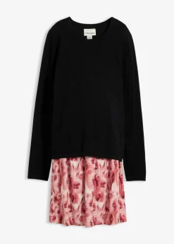 Umstands -und Stillkleid aus Baumwolle und Viskose