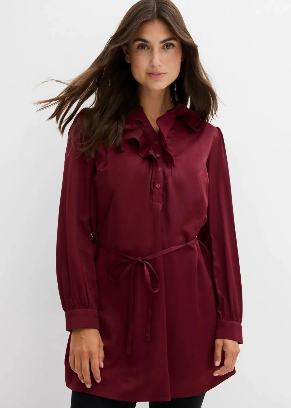 Umstands-Bluse aus weichem Satin