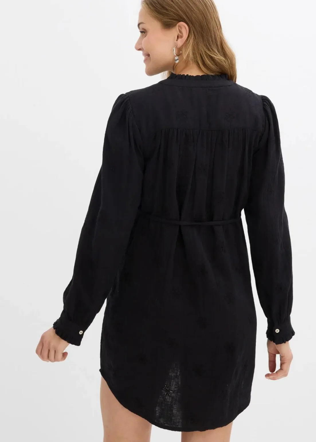 Umstandsblusenkleid aus weichem Baumwoll-Musselin