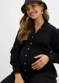 Umstandsblusenkleid aus weichem Baumwoll-Musselin