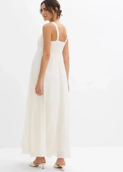 Umstands-Hochzeitskleid aus Spitze, Satin und Georgette