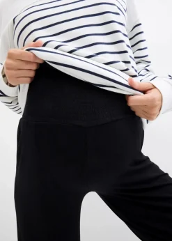 Umstandshose aus Jersey mit gesmoktem Bund, gerades Bein