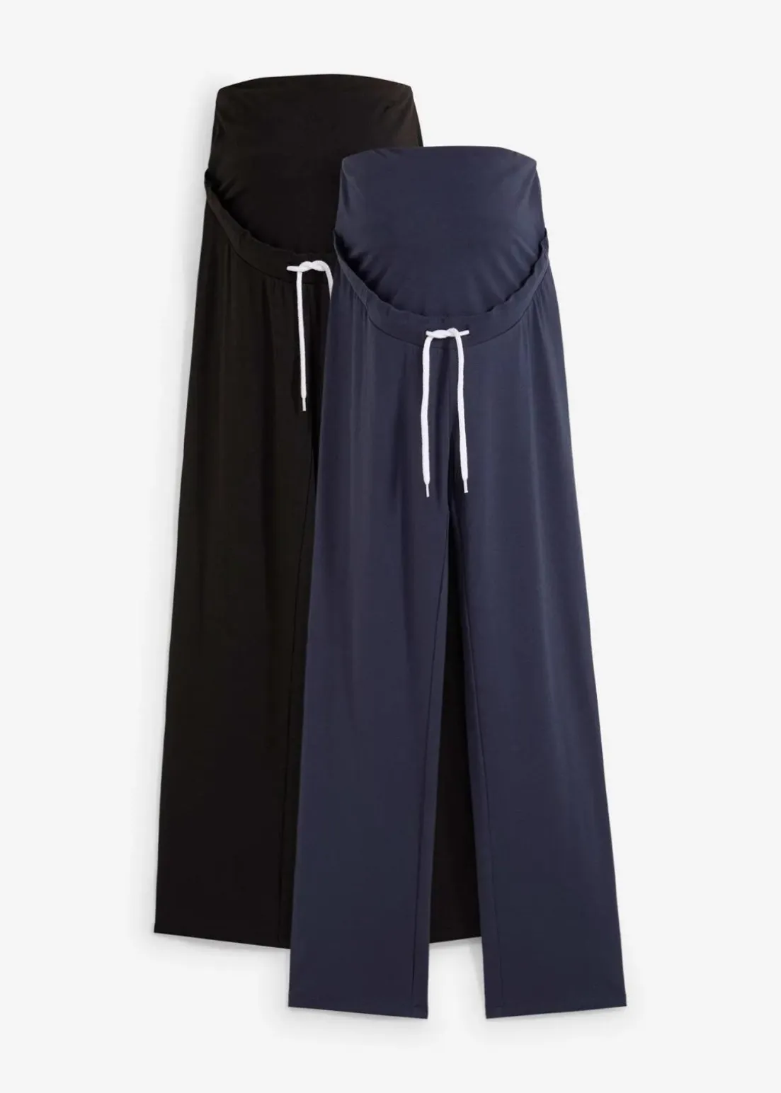 Umstandshosen aus Baumwoll-Jersey, Straight Leg (2er-Pack)