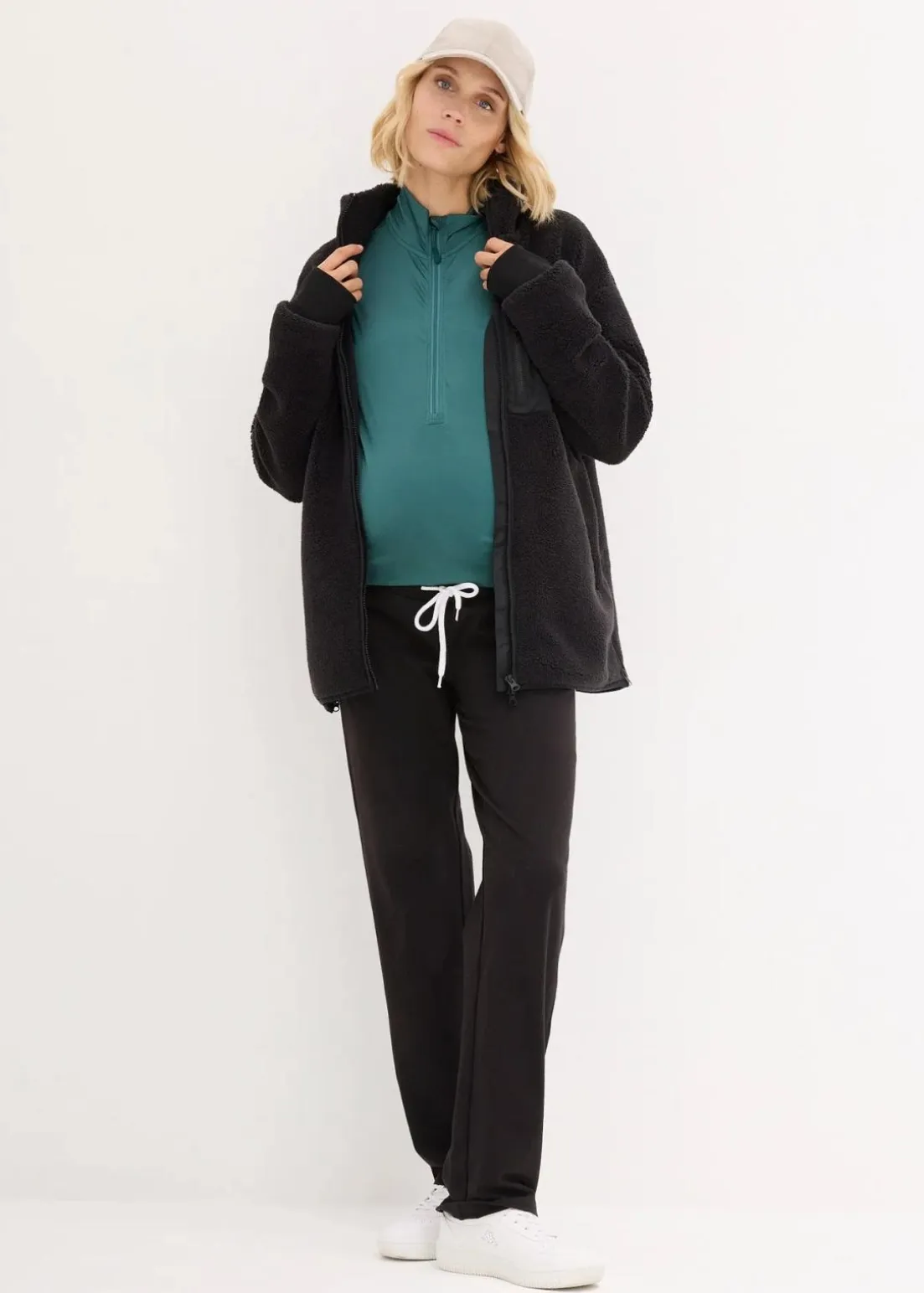 Umstandshosen aus Baumwoll-Jersey, Straight Leg (2er-Pack)