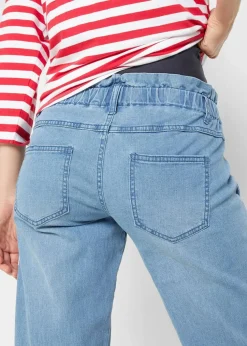 Umstandsjeans aus Baumwoll-Stretch, schmal zulaufendes Bein