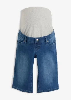 Umstandsjeans-Bermuda im Slim Fit