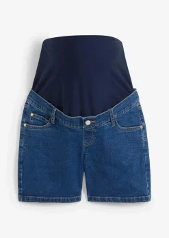 Umstandsjeansshorts aus Baumwoll- Stretchdenim