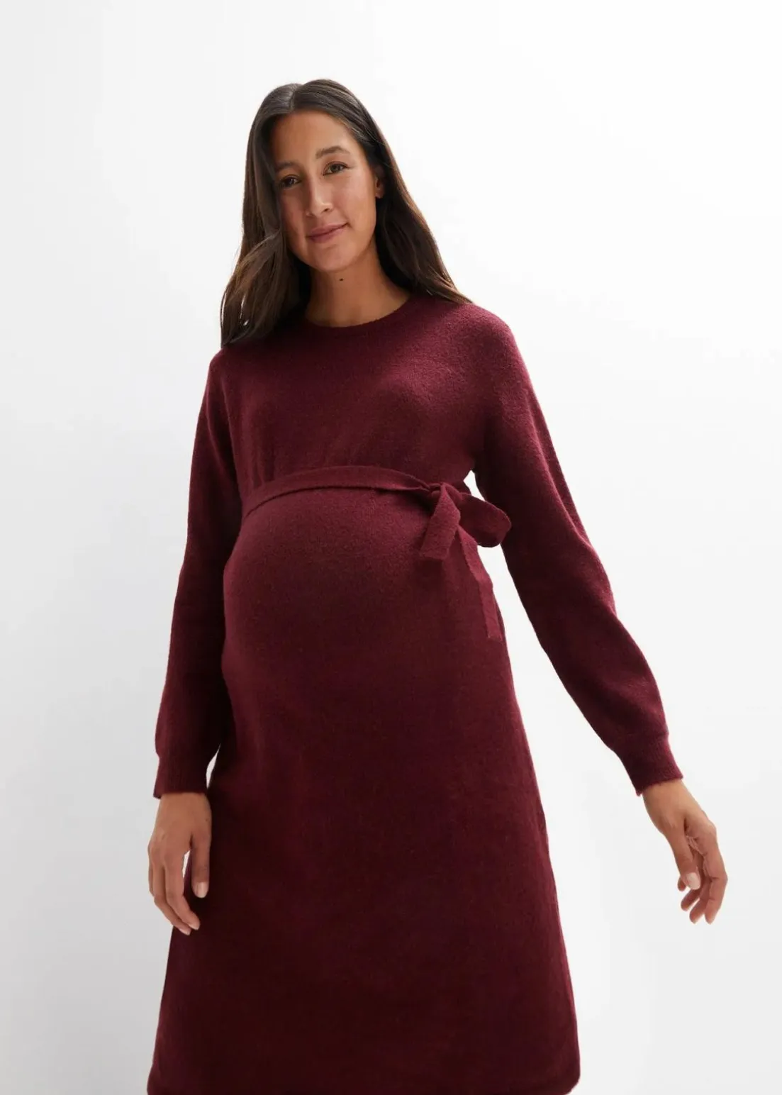 Umstandskleid aus flauschigem Strick