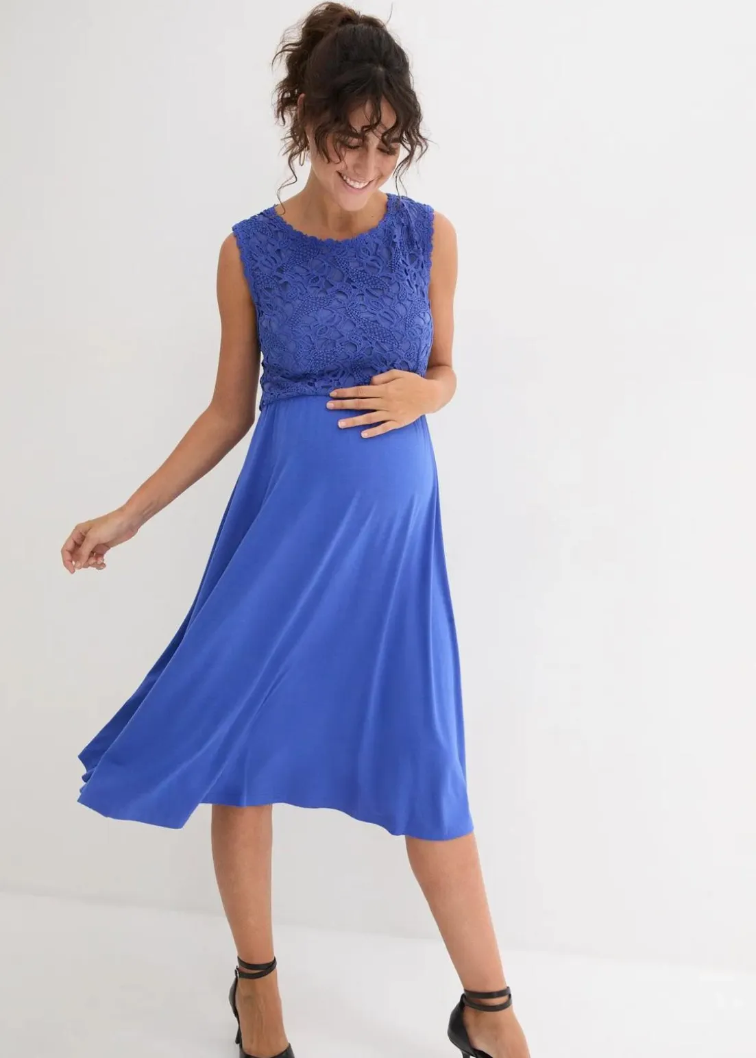 Umstandskleid mit Spitze aus Jersey