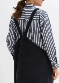 Umstands-Latzkleid aus Baumwoll-Cord mit Stretch