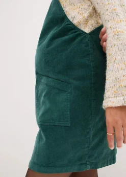 Umstands-Latzkleid aus Baumwoll-Cord mit Stretch