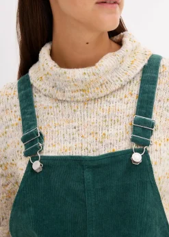 Umstands-Latzkleid aus Baumwoll-Cord mit Stretch