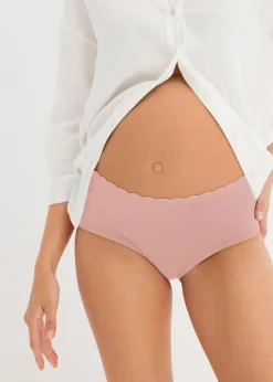 Umstandspanty mit Bio-Baumwolle und Spitze (3er Pack)