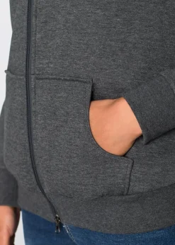 Umstands-Sweatjacke mit Baby-Einsatz und flauschiger Innenseite