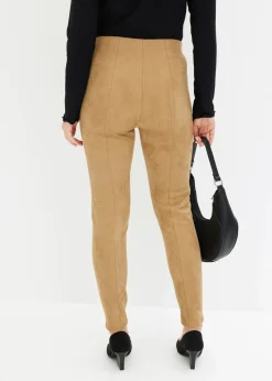 Velourlederimitat-Hose mit Bequembund