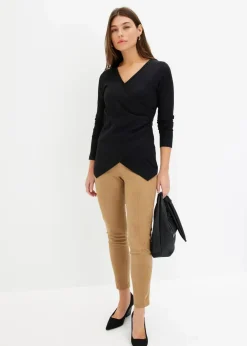 Velourlederimitat-Hose mit Bequembund