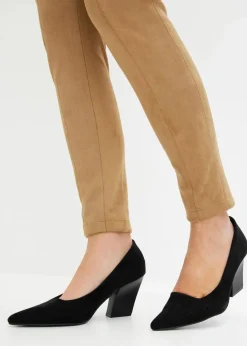 Velourlederimitat-Hose mit Bequembund