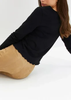 Velourlederimitat-Hose mit Bequembund