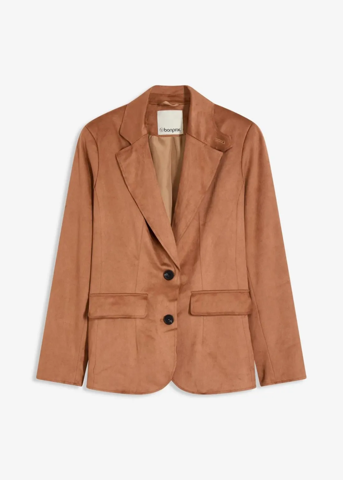 Velourslederimitat-Blazer