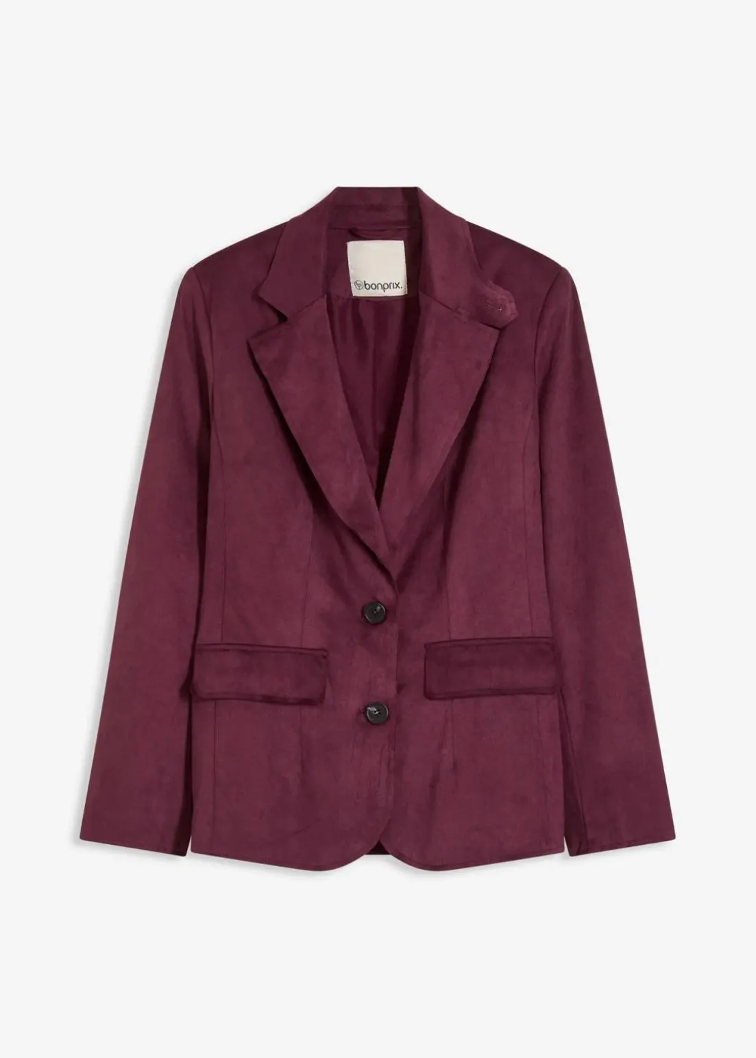 Velourslederimitat-Blazer