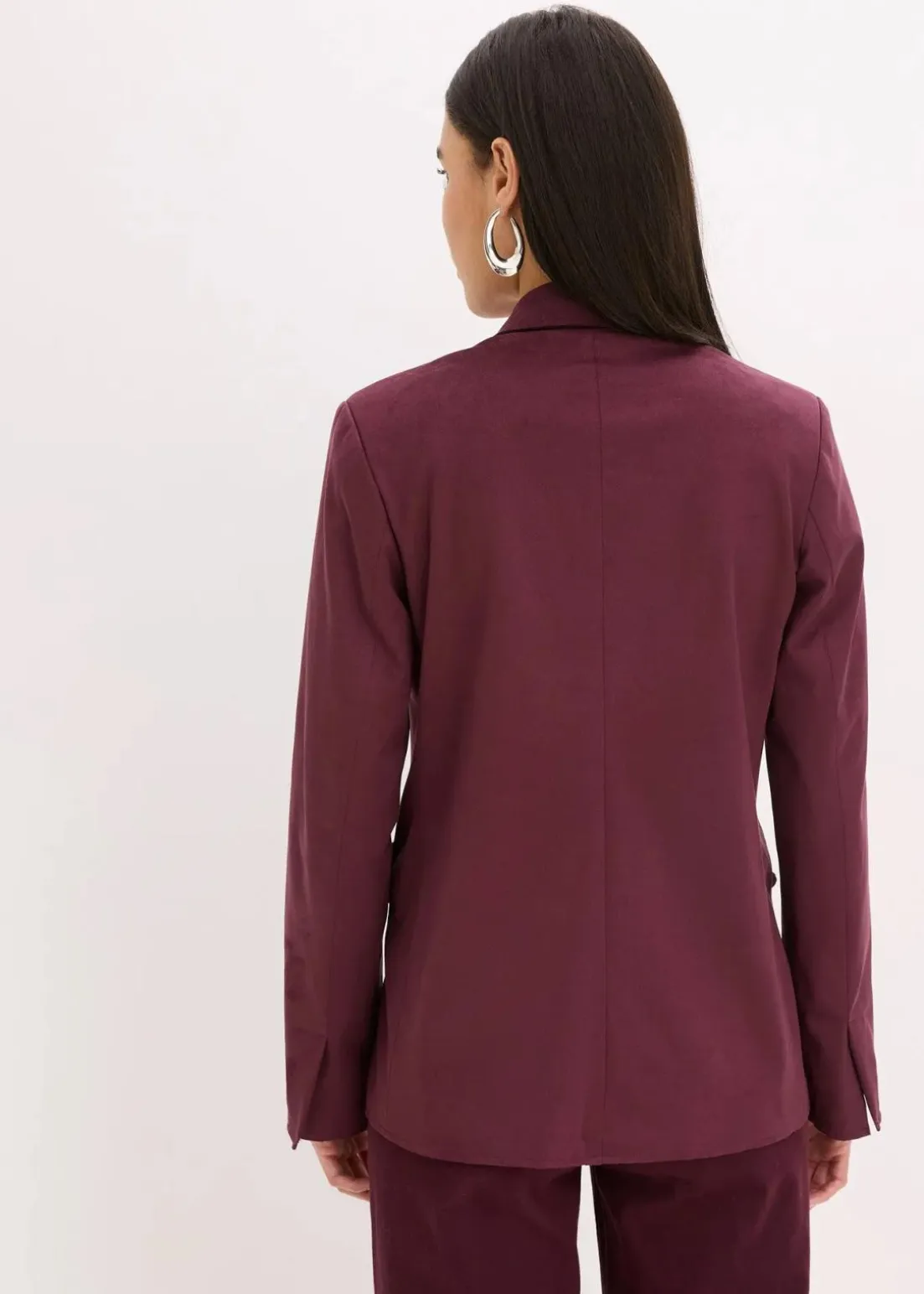 Velourslederimitat-Blazer