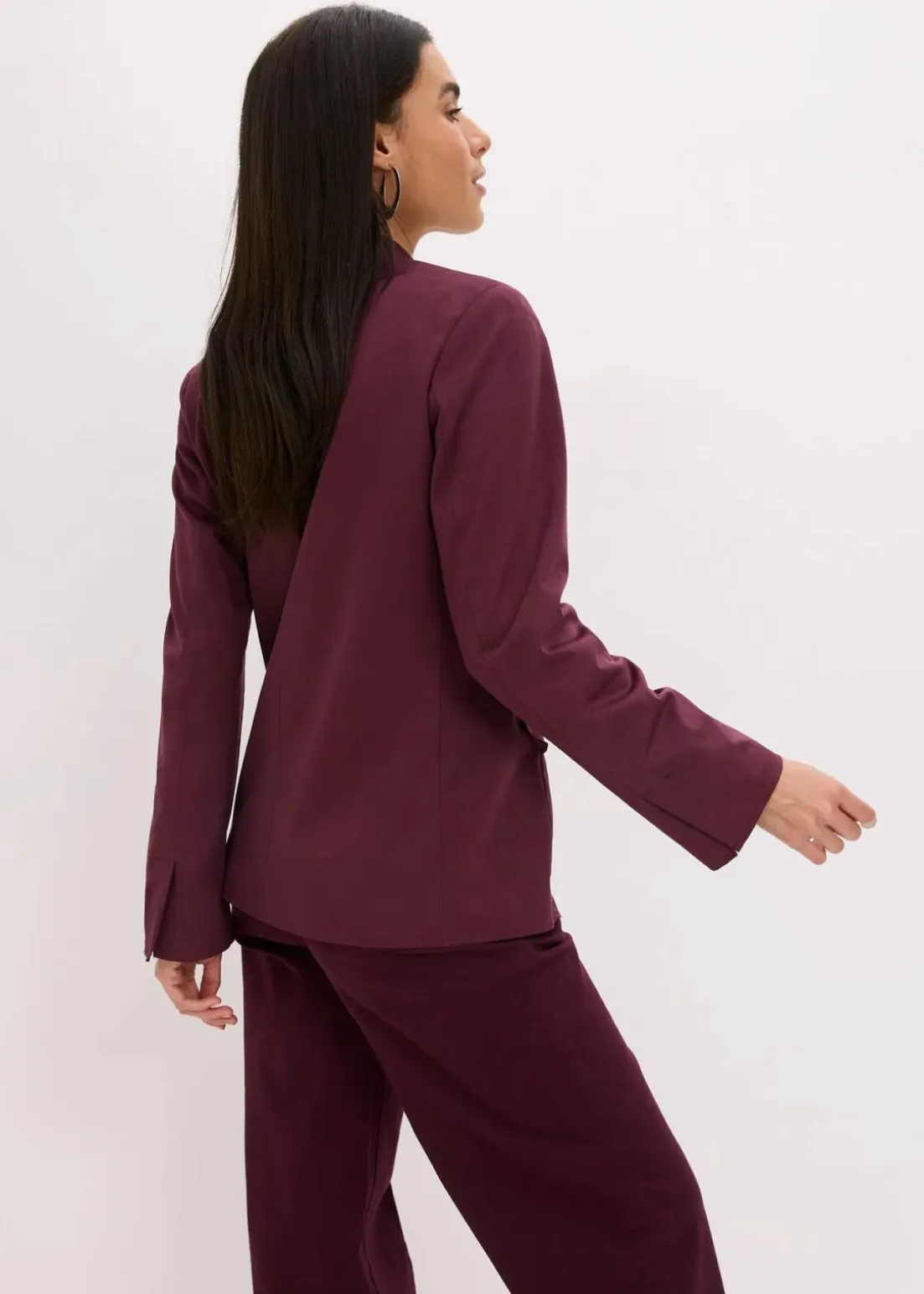 Velourslederimitat-Blazer