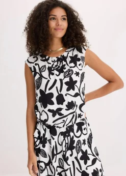 verkürztes Blusentop aus fließender Viskose