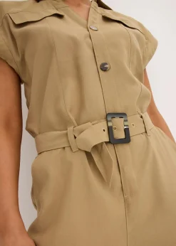 Viskose-Jumpsuit mit Bindeband