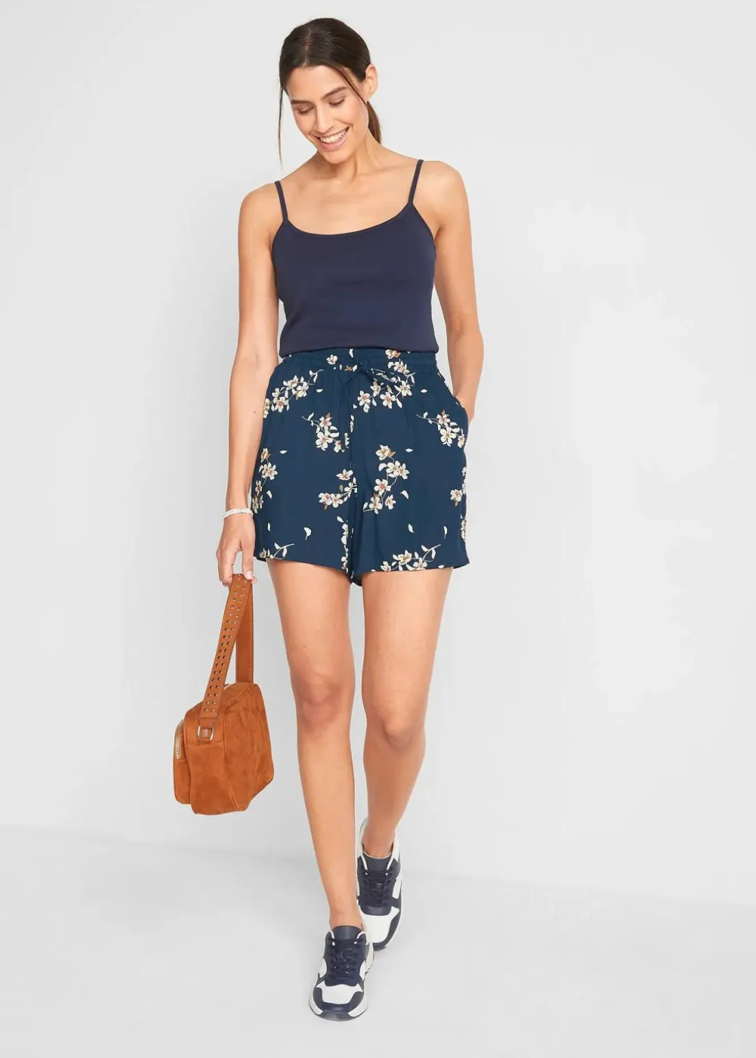 Viskose-Shorts mit Bindegürtel (2er Pack)