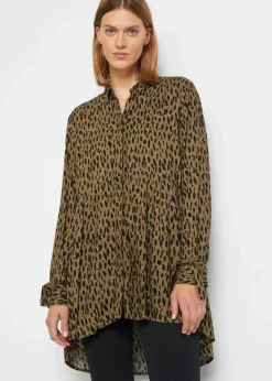 Vokuhila-Bluse aus reiner Viskose