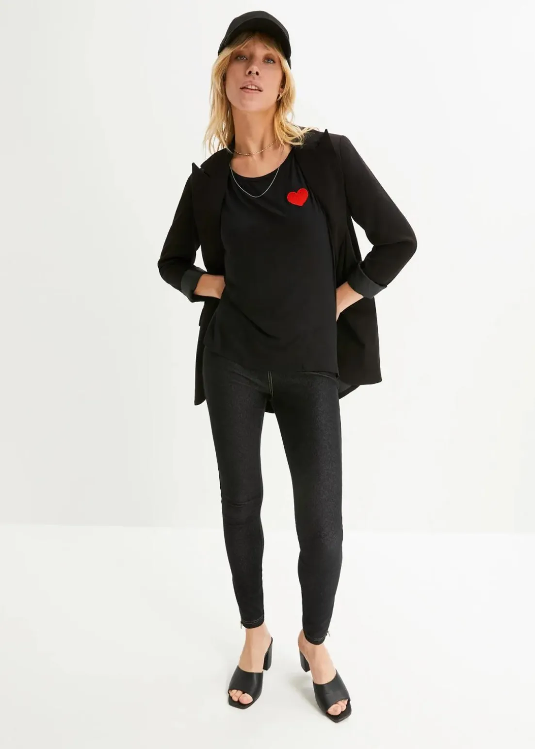 Vokuhila-Shirt aus fließendem Viskosemix