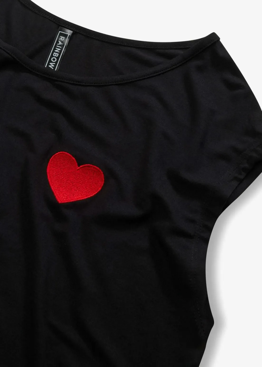 Vokuhila-Shirt aus fließendem Viskosemix