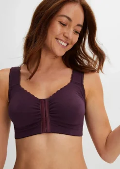 Vorderverschluss-BH ohne Bügel mit Bio-Baumwolle (2er Pack)