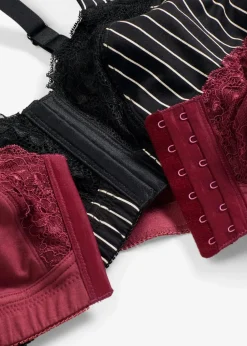 Vorderverschluss-BH ohne Bügel mit Bio-Baumwolle (2er Pack)