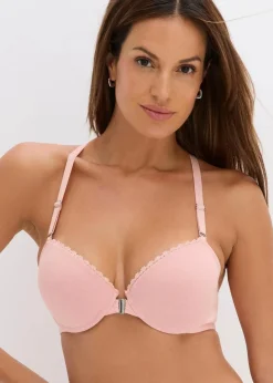 Vorderverschluss-Schalen BH mit Bügel mit Baumwolle (2er Pack)