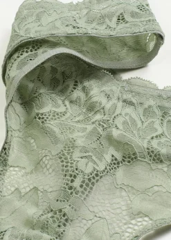 V-String mit floraler Spitze