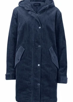 Warmer Cord-Parka mit Teddy-Futter in der Kapuze, in A-Linie