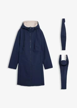 Wasserabweisender 6-in-1 Wende-Umstandsmantel mit Trage- und Schwangerschftseinsatz