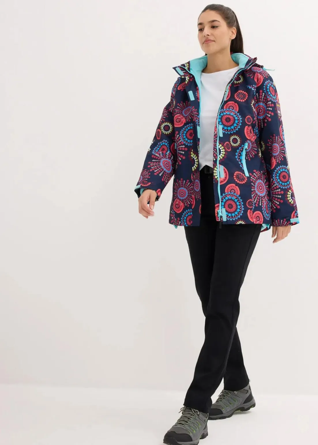 wasserdichte 3 in 1 Funktions-Jacke mit Kapuze