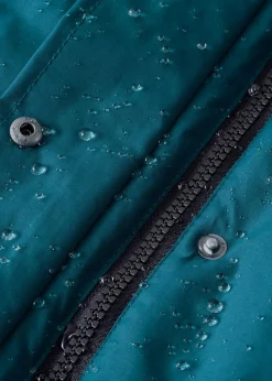 wasserdichte Funktions-Outdoor-Longjacke mit Kapuze