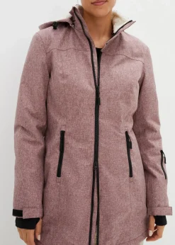 wasserdichte Funktions-Outdoor-Longjacke mit Teddyfleece