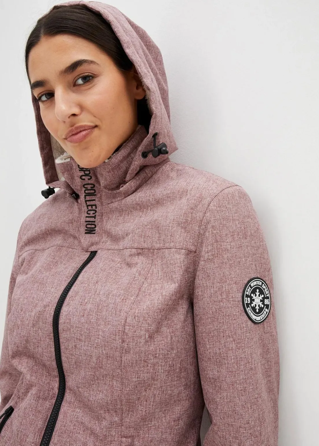 wasserdichte Funktions-Outdoor-Longjacke mit Teddyfleece