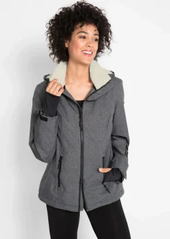 wasserdichte Outdoor-Funktions-Jacke mit Teddyfleece