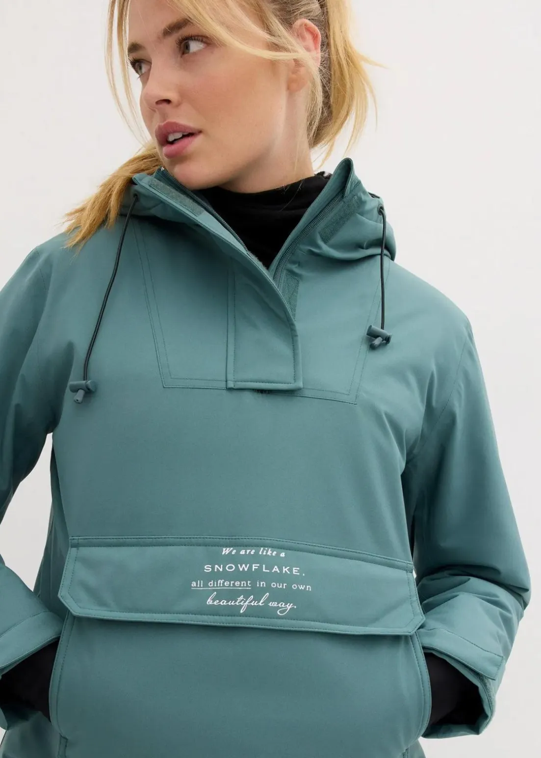 wasserdichte Ski Funktions-Schlupfjacke mit Fleece-Futter