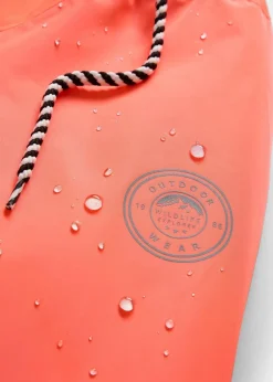 wasserdichter, wattierter Regenmantel in Midi-Länge