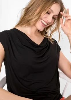 Wasserfall-Shirt aus Viskose-Mix