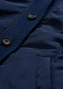 Wattierte Jacke mit Strickbündchen