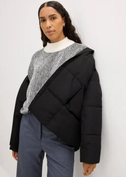 Wattierte Steppjacke, kurz